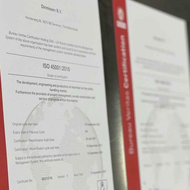 New: ISO 45001 certification